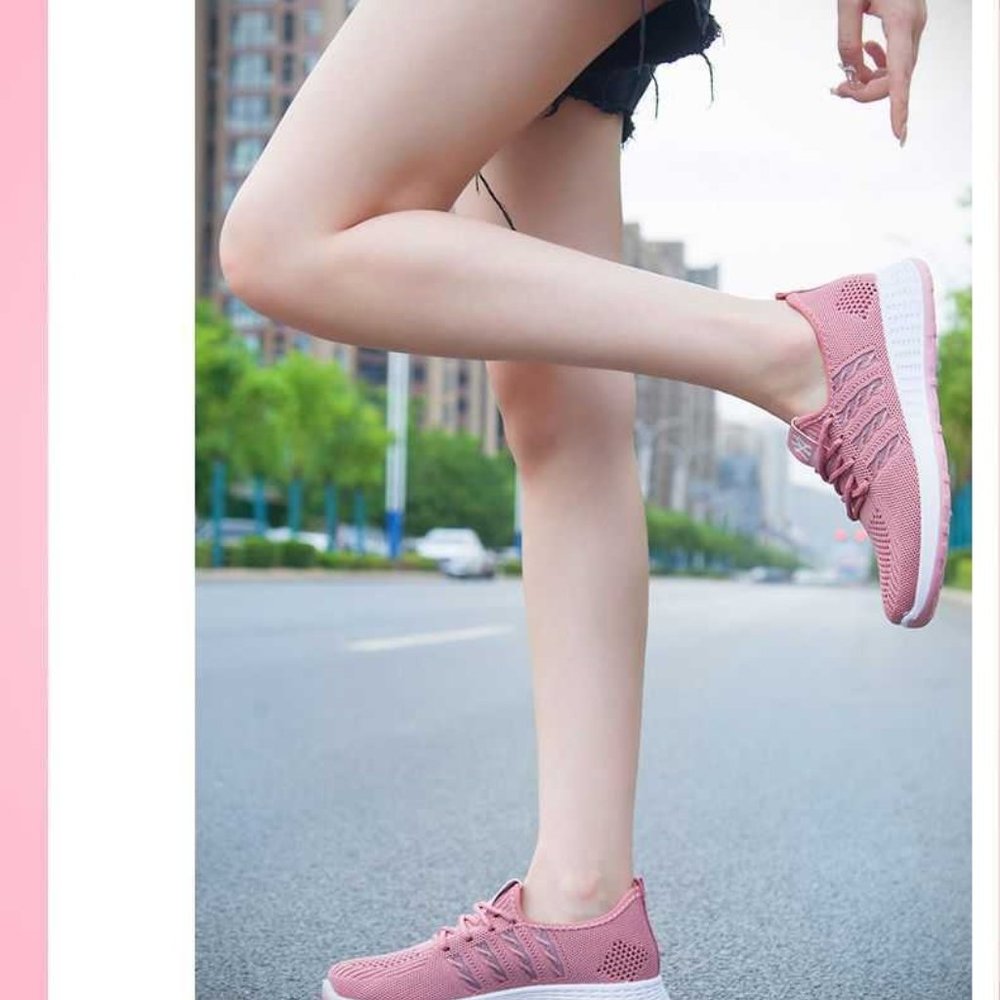 Mesh Top slip-on sneakers - ladies fashion sneakers Purple & White sneakers - Picture 7 of 16